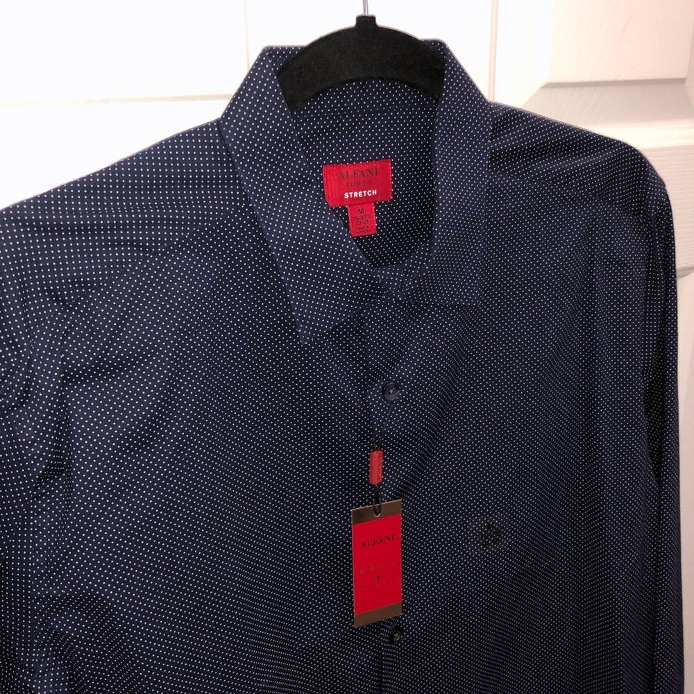 Alfani Pin-Dot Dress Shirt
